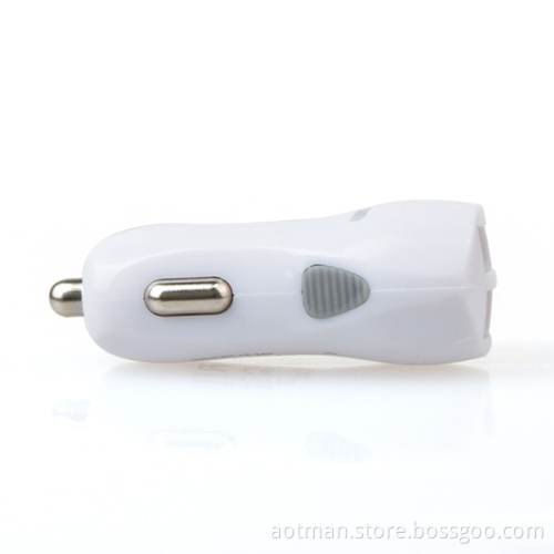 12v dc power adapter white 2 port usb car charger from Aotmanfactory